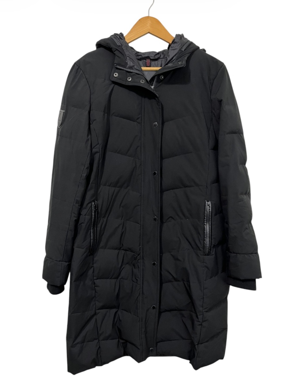 Atelier Noir Cathy Coat - Black Long Puffer Coat with Hood